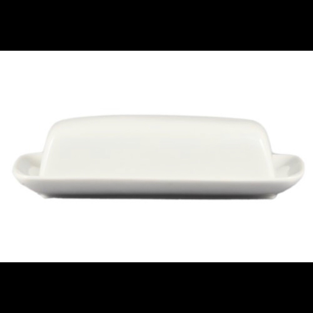 Butter dish Cordon Bleu white solid new
